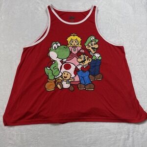Super Mario Men's XL Tank Top Gym Shirt Bodybuilding Shirt